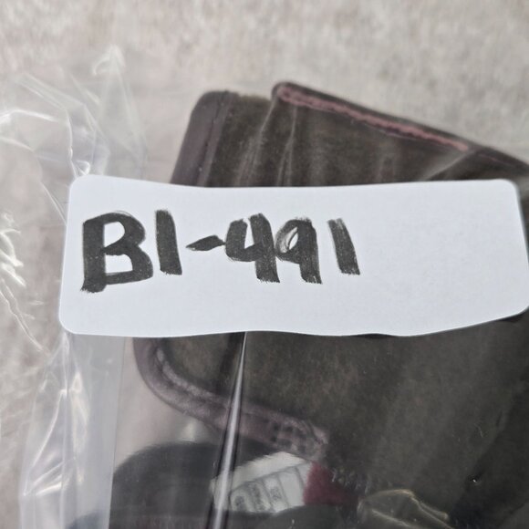 UGG Moto Ankle Boots 6 Dark Brown Leather Grunge Buckle Biker Shearling Booties - Picture 13 of 13